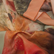 'Retrato Floral' Silk Scarf