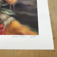 Flaming Hair Portrait - signed by Miss van