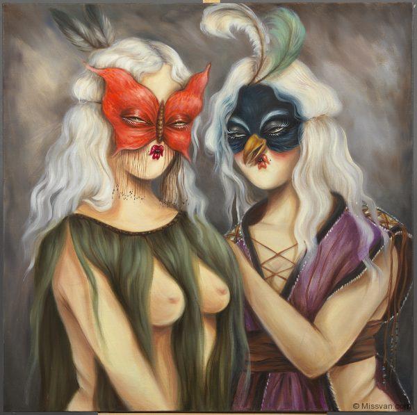 Two Muses by Miss Van at Juxtapoz Clubhouse