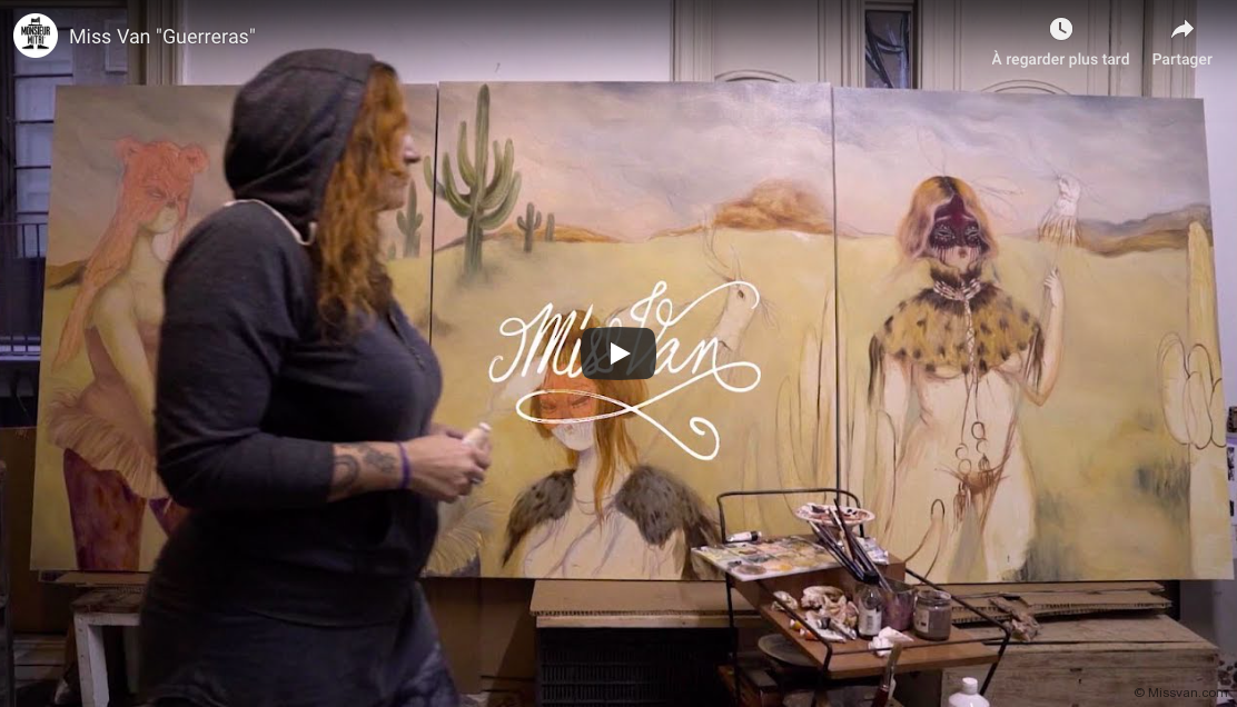 Miss Van's Guerreras painting process - video by Mr Mitri