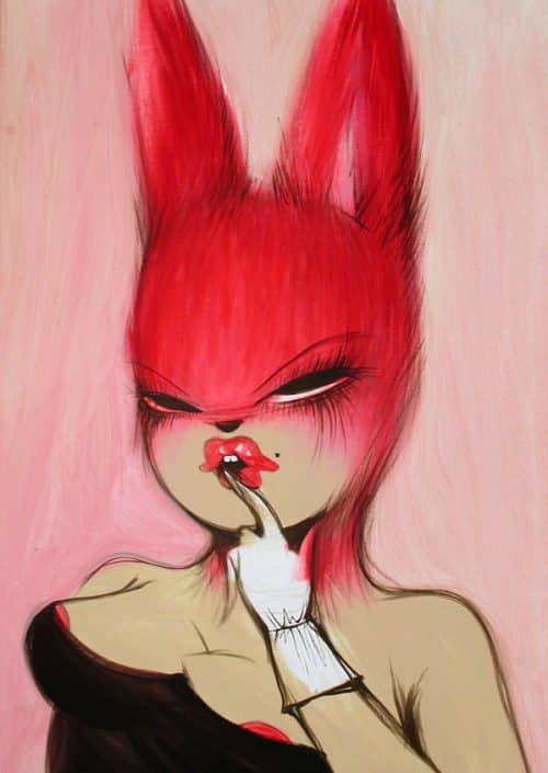 Red Bunny - Print by Miss Van - Oldies